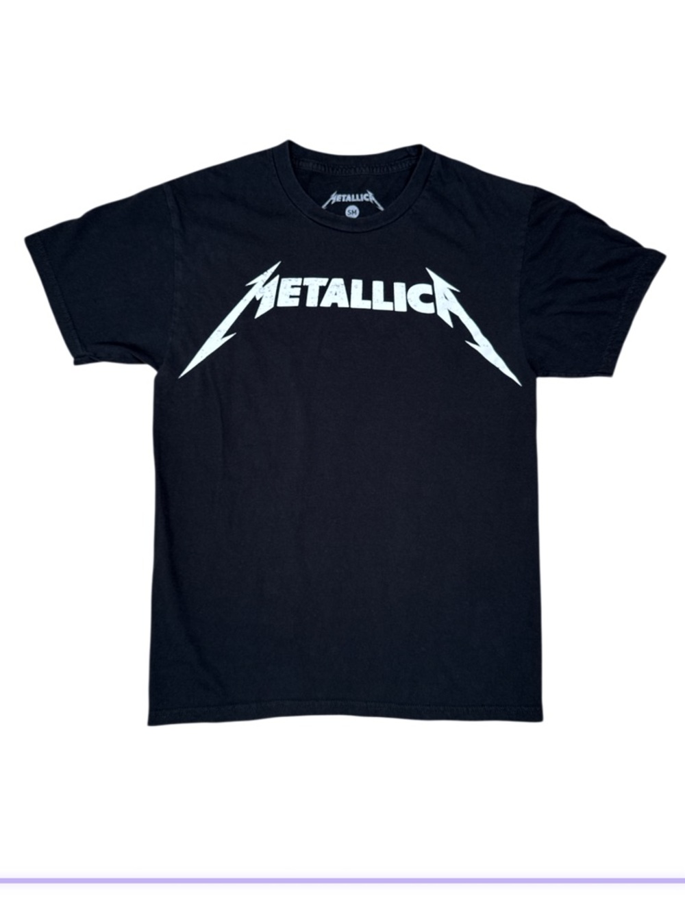 Metallica Shirt Mens Small Black Spell Out Heavy Metal Music Rock Retro